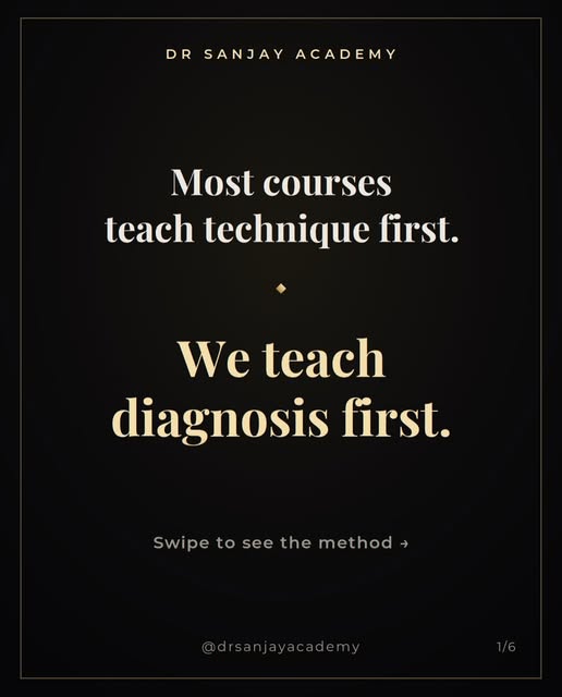 Most aesthetic courses start with technique. We start with diagnosis.

The Dr Sanjay Academy method: