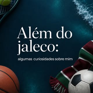 Nem só de dermatologia e cabelos vive esta médica! 😂

Fora do jaleco, eu amo jogar tênis, assistir 