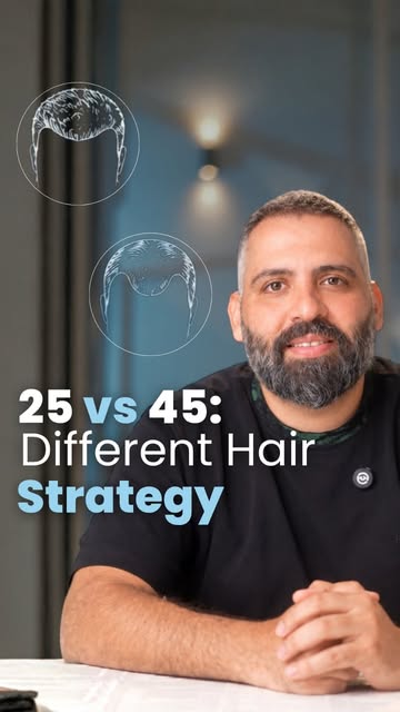 Age matters when it comes to hair loss.

A 25-year-old with genetic hair loss may still have signifi