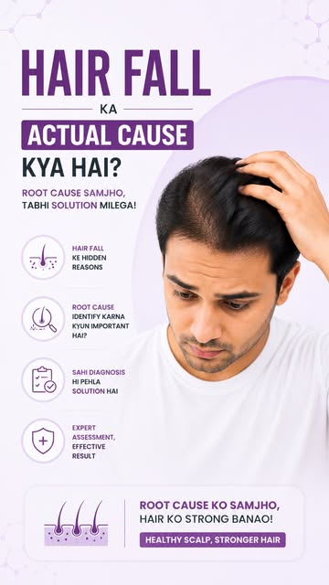 Hair fall ko sirf ek problem samajhna kaafi nahi hai — pehle uska actual cause samajhna zaroori hai.