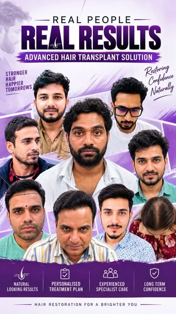💜 Real Hair. Real Transformation. Real Confidence. 💜

Hair loss ko confidence par haavi mat hone d