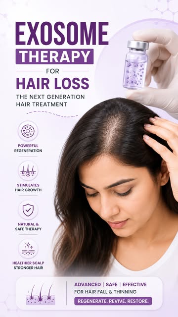 Exosome Therapy for Hair Loss | EXO GFC | Can Exosomes Help Hair Growth? 🧬 

Hair fall, thinning an