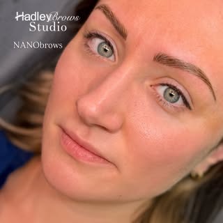 Beautiful NANObrows for a beautiful girl happy Monday #hadleybrows #browgoals #nanobrowspmu