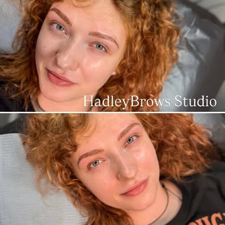 NANObrows to enhance her gorgeous eyes with her beautiful hair! Love my Redheads 😍 #hadleybrows #na