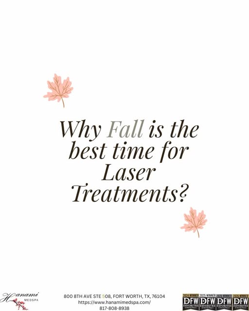 🍂 Fall is officially laser season.

Wondering why this time of year is ideal for getting your skin 