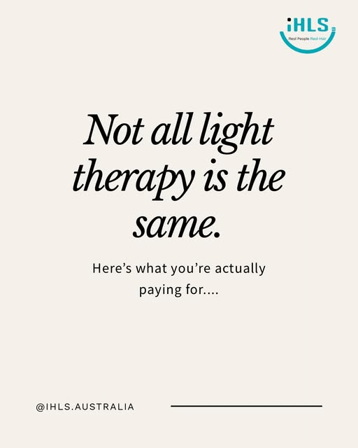 Not all “light therapy” is the same thing. 💡

LED scatters light in every direction. Laser is coher