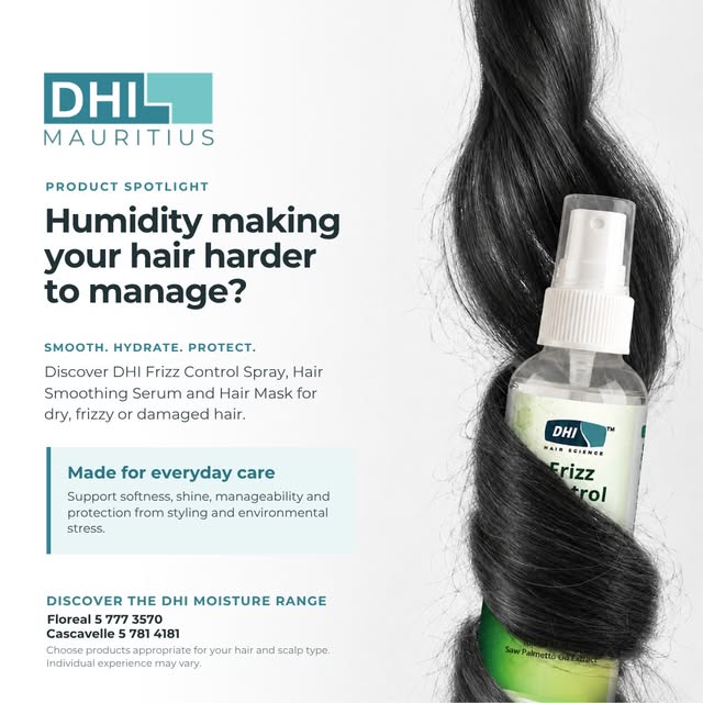 Is Mauritian humidity making your hair difficult to manage? 🌴

Discover the DHI moisture care range