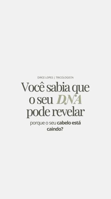 Por trás da queda de cabelo, existe um mapa genético que poucos conhecem.

O Hair DNA é um exame des