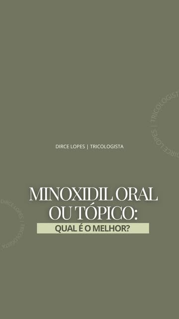 Minoxidil oral é melhor que o tópico? 🤔
 Nos estudos, nas doses padrão, os dois têm eficácia semelh