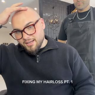 Okay so it’s my turn in the chair … @hairloss_establishment 

being told ‘why do you own a haircare 