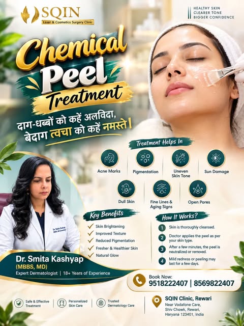 Chemical Peel Treatment ke saath paayein brighter, smoother aur healthy-looking skin. Acne marks, pi