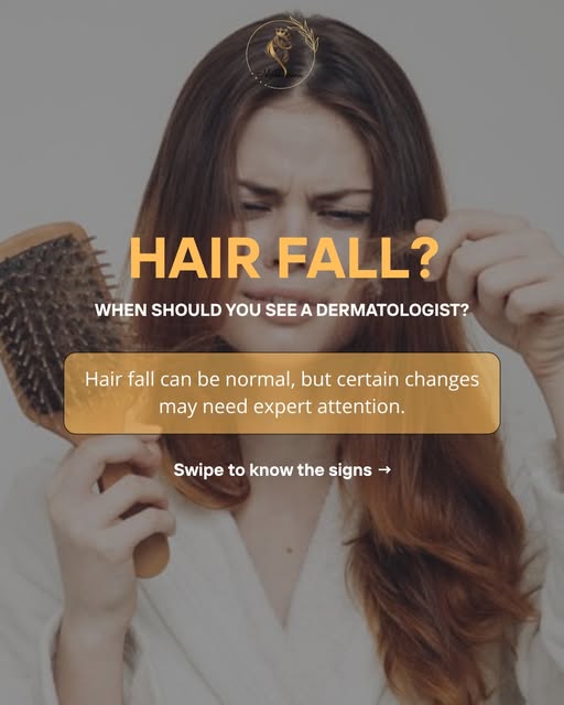Hair fall isn’t always something to simply “wait and watch.” 👀🌿

If your hair shedding has increas