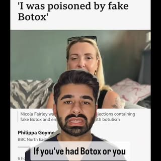 ⚠️ 28 people hospitalised after receiving fake ‘Botox’ — right here in the UK.

One woman couldn’t e