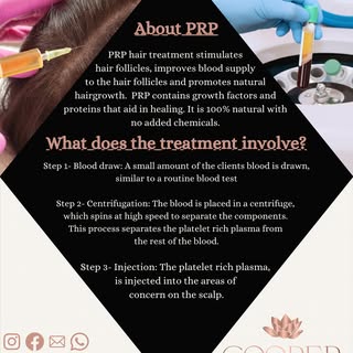 What is PRP? 

The hair loss and thinning solution 🤩 

It’s as easy as 1 2 3 😍 

Book on our websi