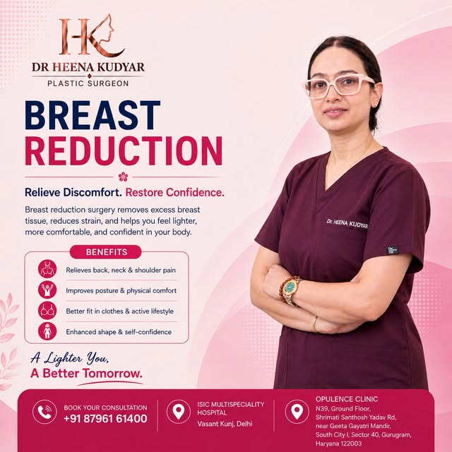 Relieve discomfort. Restore confidence. 💗
Breast reduction surgery can help reduce excess breast ti