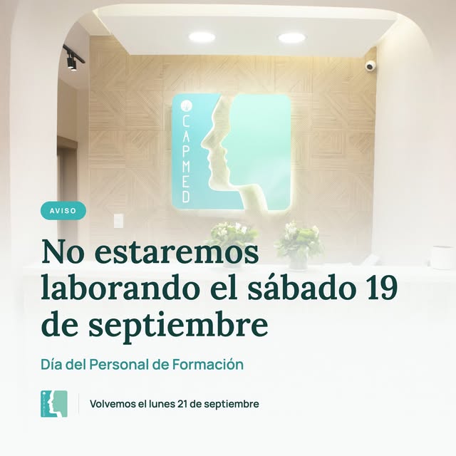 No estaremos laborando este sábado 19 de septiembre 🙏🏻

Es Día del Personal de Formación — nos tom