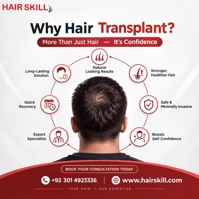 A hair transplant is more than just hair, it is confidence. 

Choose Hair Skill Clinic for a long la