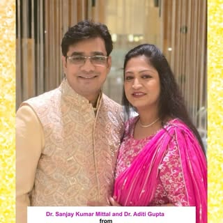 ✨ A night to remember! ✨ Dr. Sanjay Kumar Mittal and Dr. Aditi Gupta from Mittal Skin Clinic had the