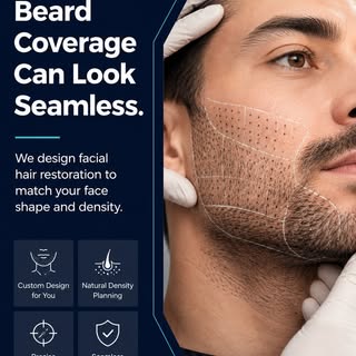 Facial hair restoration works best when the result is designed to fit the face, not fight it.

The g