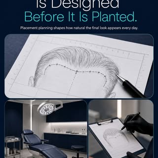A strong hairline is not built by density alone.

Angle, direction, and placement shape how natural 