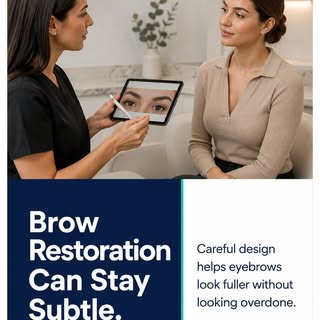 Many people hesitate because they think eyebrow restoration will look obvious.

What usually changes