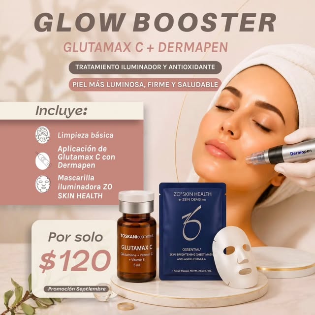 Un extra de luminosidad para tu piel.✨

Una combinación de Glutamax C + Dermapen diseñada para aport