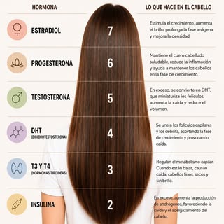 ¿Sabías que las hormonas pueden influir directamente en la salud de tu cabello?
La caída del cabello