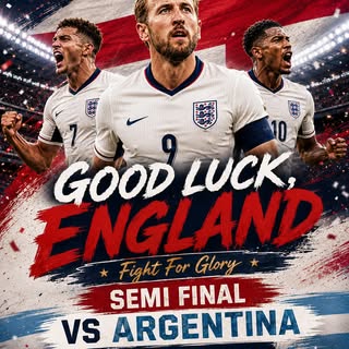 The stage is set. The pressure is high. The dream is alive. ⚽🔥

Wishing England all the very best f