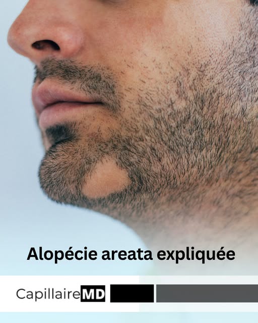 L’alopécie areata se manifeste souvent par des plaques rondes de perte de cheveux. Elle est liée à u