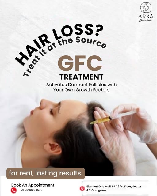 Struggling with hair loss? Treat it at the source with GFC (Growth Factor Concentrate) Treatment! 💇