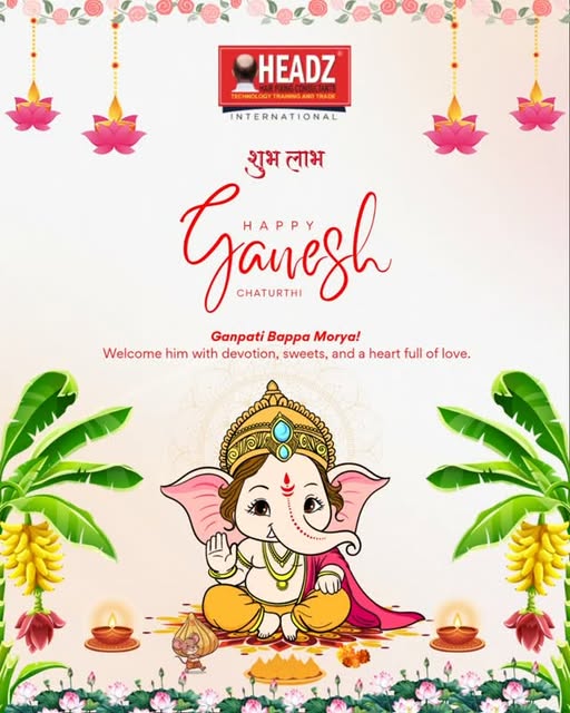 ✨ Ganesh Chaturthi Greetings from HEADZ! ✨

May Lord Ganesha bless you with happiness, success, conf