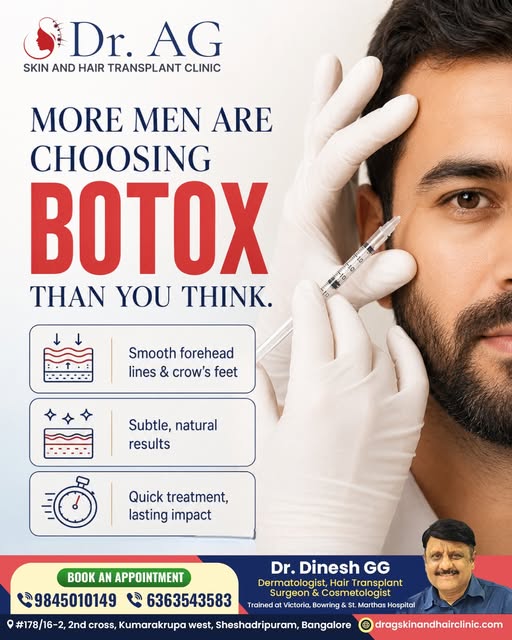 💉 Botox for Men: It’s More Common Than You Think!

Botox isn’t just for women. More men are choosin