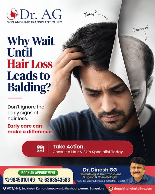 Don’t wait for hair loss to become more noticeable. Early evaluation can help identify the cause of 
