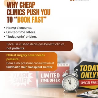 ⚠️ Ever noticed how some clinics say:
“Offer ends today. Book now.”

But here’s the truth 👇

Hair t