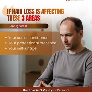 Hair loss is not just about looks… it affects how you feel about yourself too. 💭

The right guidanc