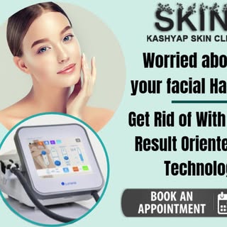 Worried about your facial Hair? Get rid of your unwanted hair with most advanced laser treatment at 
