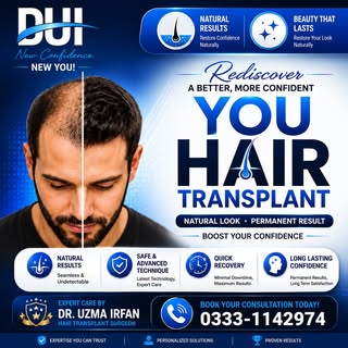 At Dr. Uzma Irfan Hair Transplant Clinic, we provide advanced hair restoration treatments designed t