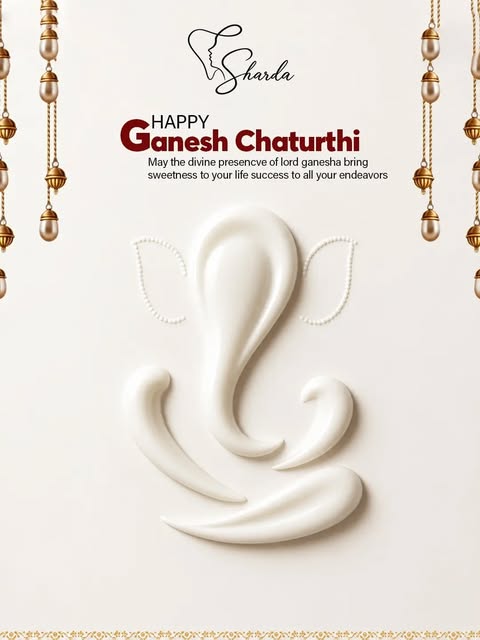 Happy Ganesh Chaturthi from [Sharda Aesthetics]! May Bappa remove all obstacles on your path to succ