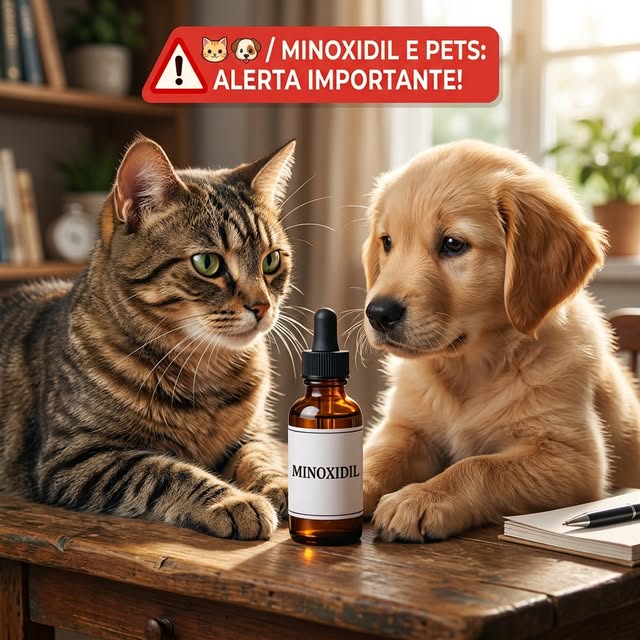 🐱🐶⚠️ MINOXIDIL E PETS: CUIDADO!

O minoxidil pode ser tóxico para gatos e cães — e pequenas quanti