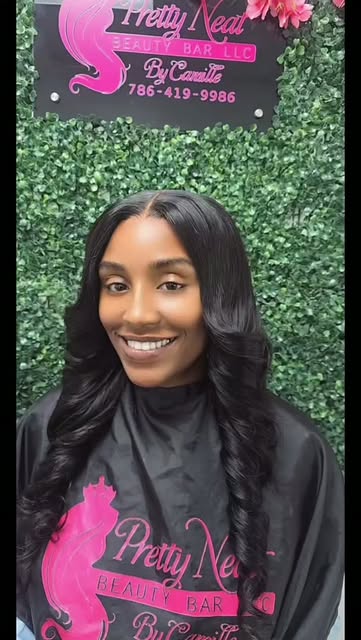 Flawless, full, and beautifully curled! 💕 This closure 2×6 sew-in was finished with a smooth roller