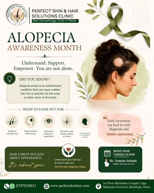 🌿 Alopecia Is More Than Hair Loss — It Deserves Understanding & Expert Care.

Alopecia can appear a