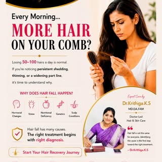 🍃 Every morning, do you notice more hair on your comb?

Losing 50–100 hairs a day is normal, but pe