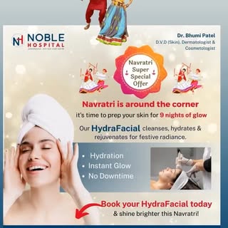 Ready for navratri....#navratri #hydrafacial #drbhumi #noblehospitalsb #southbopalahmedabad #bopal #