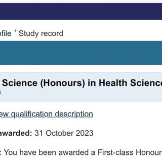 Received my degree results last week and delighted to have been awarded a First! It’s certainly been