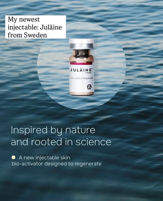 JULÄINE from Sweden: 

My newest injectable. I’ve been using PLLA for more than 20 years but this fo