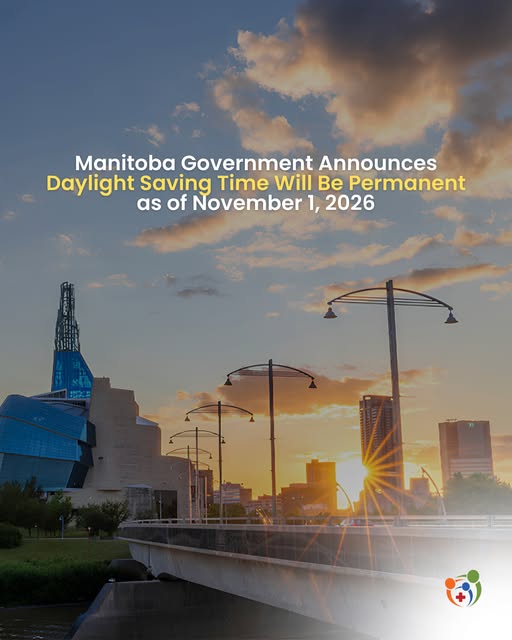 One less thing to remember! ⏰

Manitoba is staying on daylight saving time permanently, so there wil