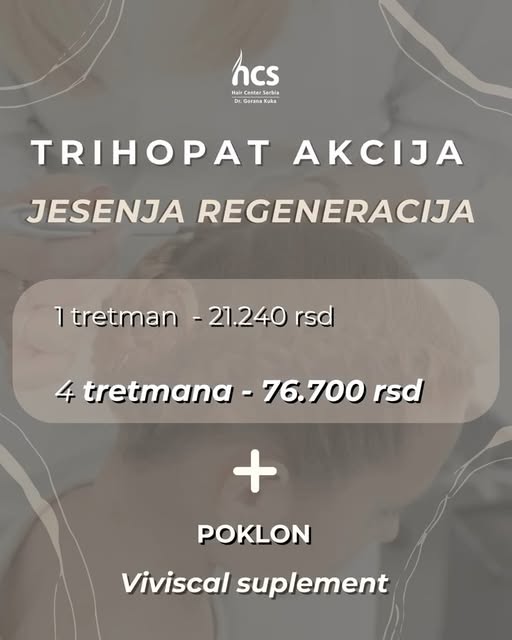 🤩SPECIJALNA SNIŽENA CENA za paket od 4 TRIHOPAT tretmana kose, plus Viviscal suplement POTPUNO BESP