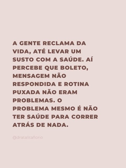 Cuide-se! Sua saúde é sua maior prioridade! 💪💚
Se esse conteúdo fez sentido para você, siga o perf