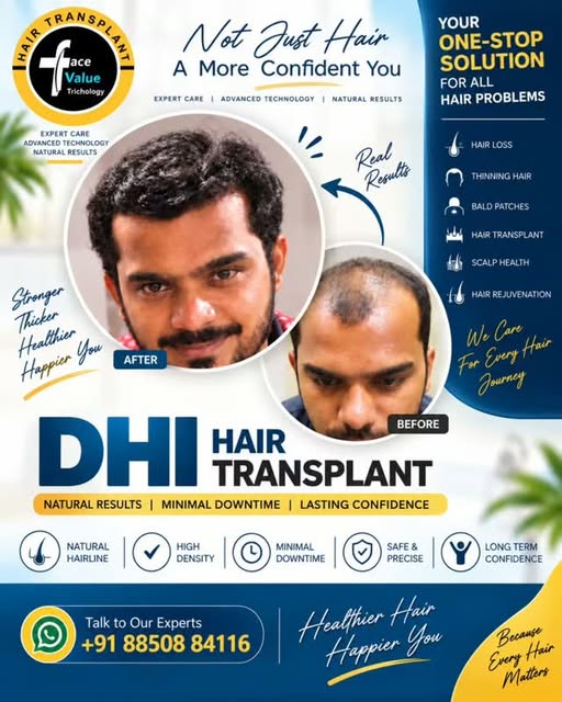 🔥 
Hair fall? Hair thinning? Baldness? Don’t keep searching for different places. 👀

ONE DESTINATI