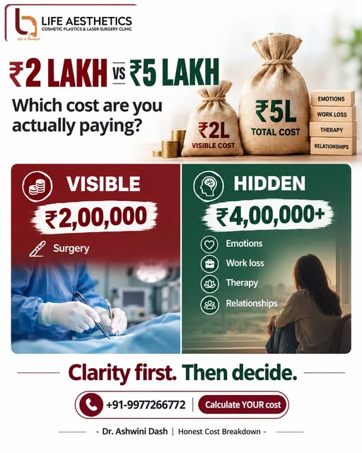 A low upfront price can hide the real price tag. While a ₹2 Lakh surgery might look budget-friendly 
